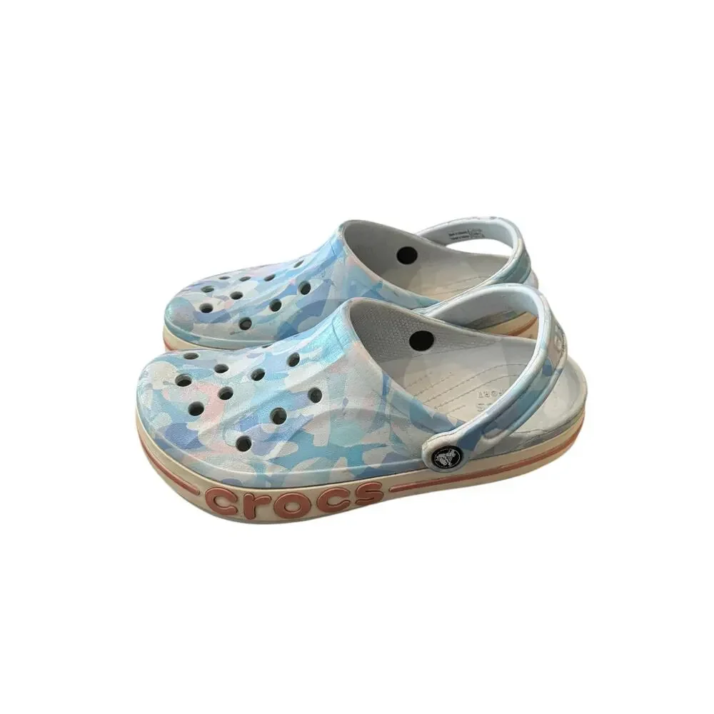 Crocs Crocband Seasonal Graphic Clogs Blue Multi W9 M7